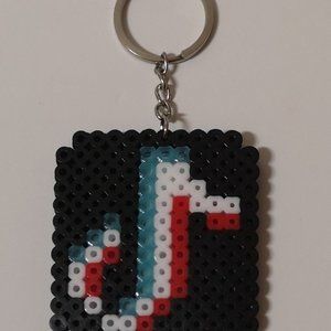 Tik tok perler bead keychain